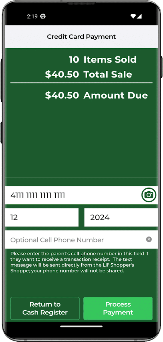 LSS iPhone Cash Register APP